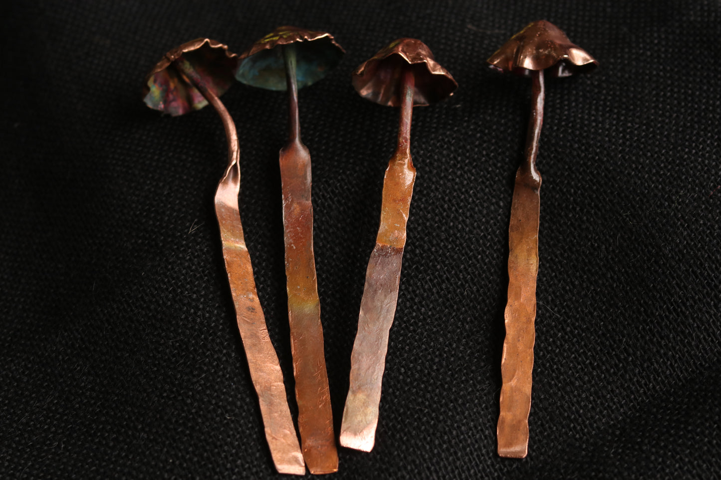 Large copper bookmark- Mushroom