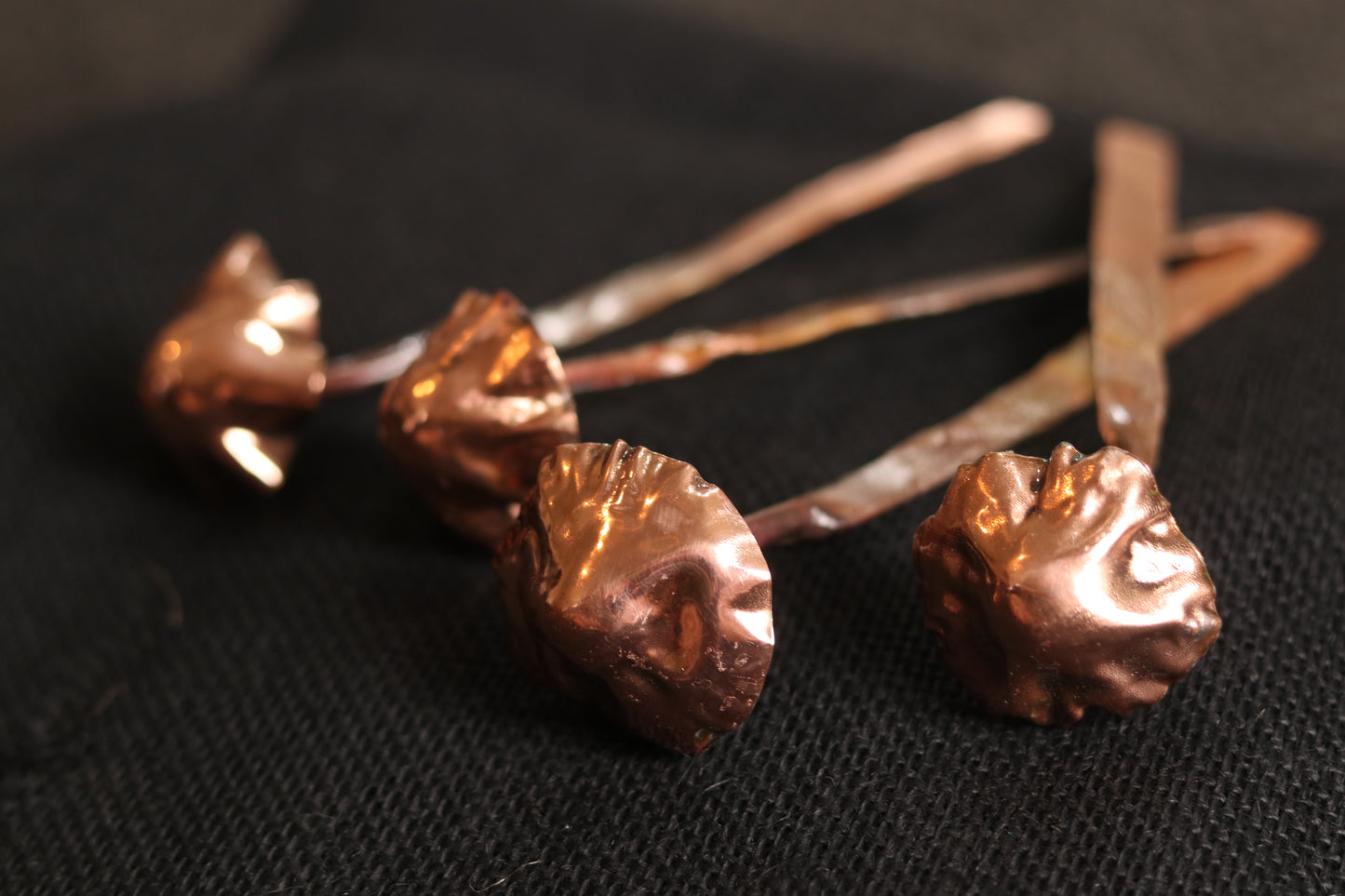 Large copper bookmark- Mushroom